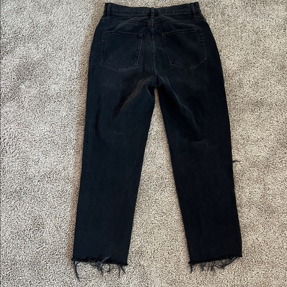 PacSun Black Distressed High Rise Straight Leg Jeans Size 26 - Picture 4 of 4